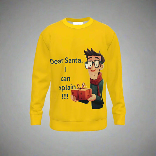 Celebrate the holidays with our fun 'Dear Santa, I Can Explain' Christmas jumper. A cozy, humorous sweater perfect for festive gatherings and unique holiday gifts.